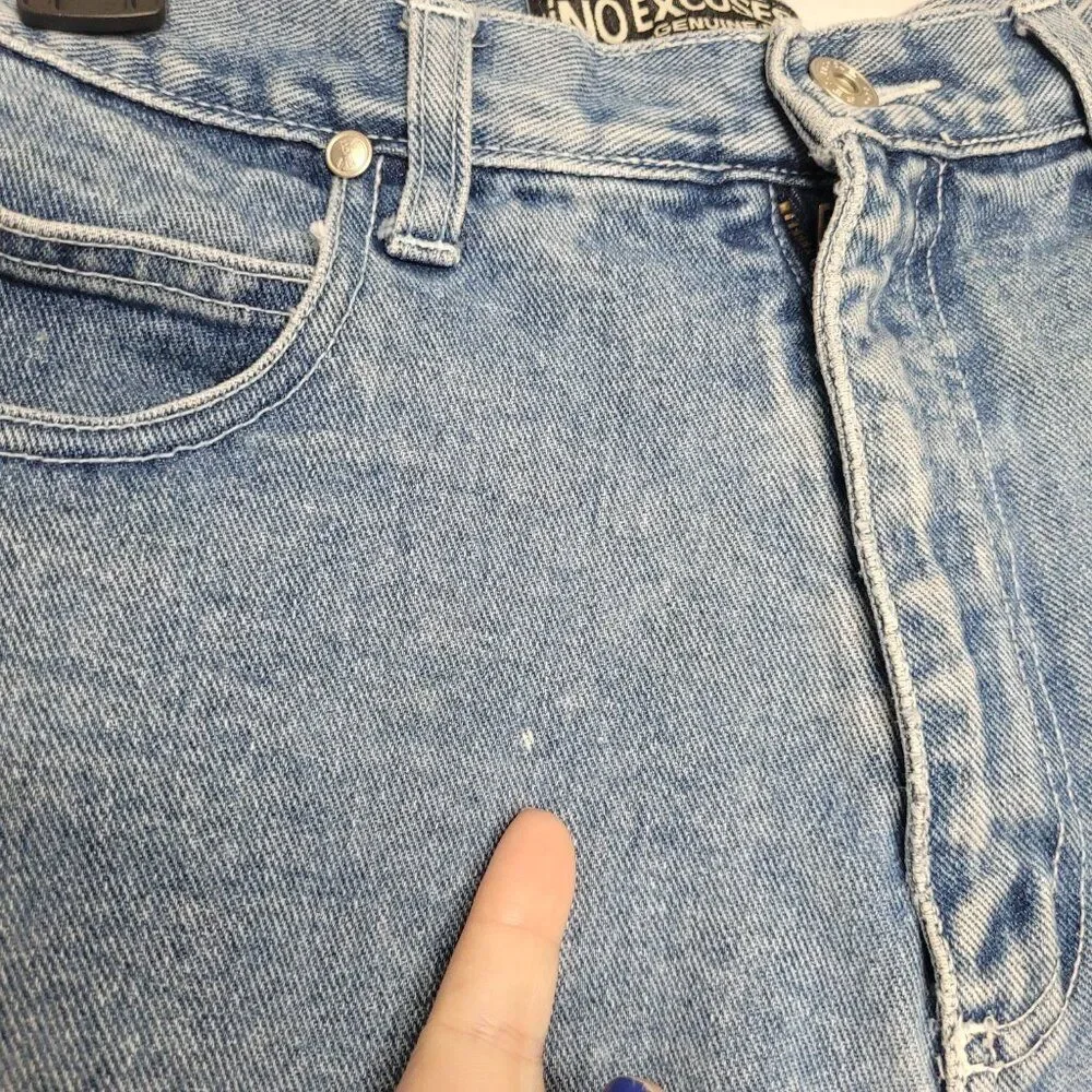 Vintage y2k 90s butterfly denim high rise shorts size 13/14 - Picture 8 of 8